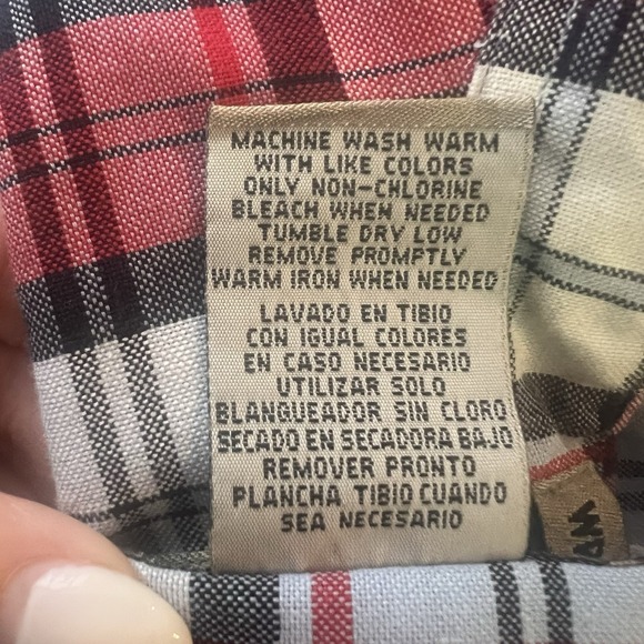 Sun River Men's XL Red Plaid Short Sleeve Button Down Shirt‎ Casual Outdoors - Picture 8 of 8